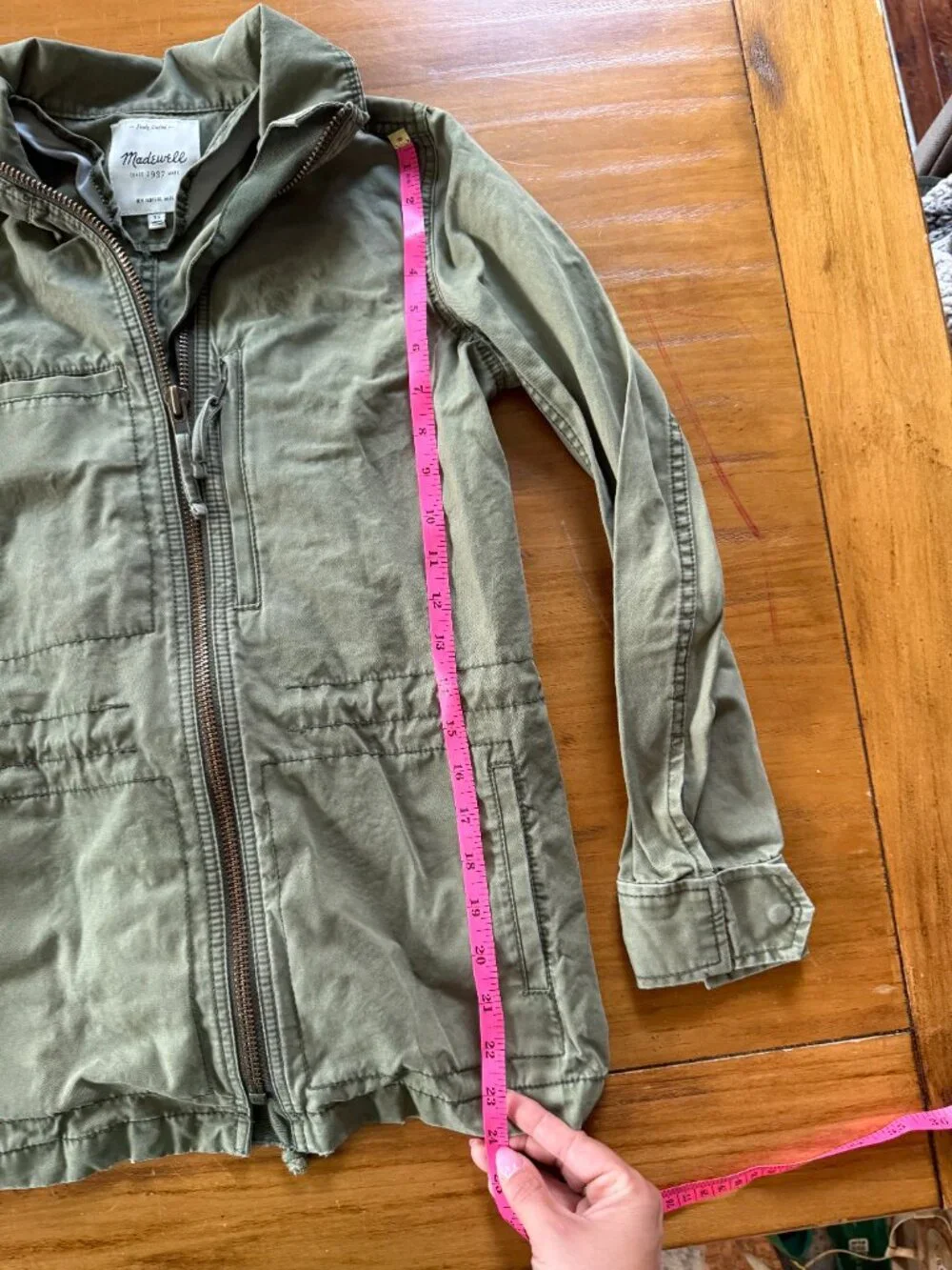 Madewell Olive Cotton Utility Field Jacket Size XS